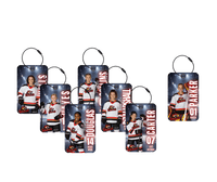 Personalized hockey bag tags for team gifts and end of season awards