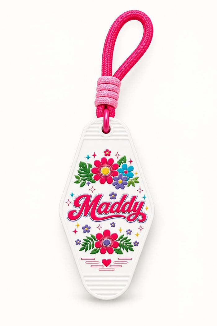 Personalized Retro Motel Keychain
